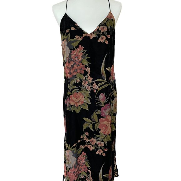 Lavender Brown: Velvet Floral Dress - M - Picture 3 of 4